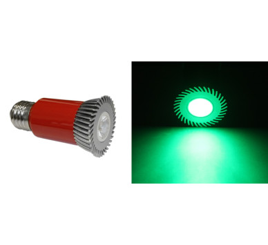 LED ΛΑΜΠΑ ΙΣΧΥΟΣ Ε27 3W 230V 1 Led ΕΝΑΛ.ΦΑΚΟ 30° ΠΡΑΣΙΝΟ