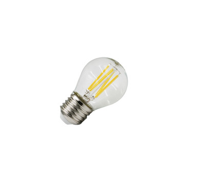 LED ΛΑΜΠΑ COG ΣΦΑΙΡΙΚΟ ΔΙΑΦΑΝΟ Ε27 6W 230V ΘΕΡΜΟ