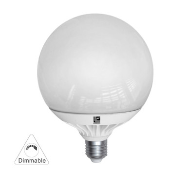 LED ΛΑΜΠΑ GLOBE Φ125 ΑΛΟΥΜΙΝΙΟ E27 15W ΝΤΙΜΑΡΙΖΟΜΕΝΟ ΨΥΧΡΟ