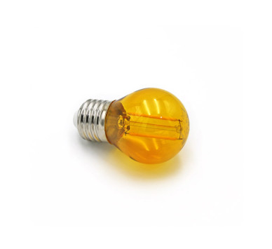 LED ΛΑΜΠΑ COG ΣΦΑΙΡΙΚΟ Ε27 2W 230V ΠΟΡΤΟΚΑΛΙ