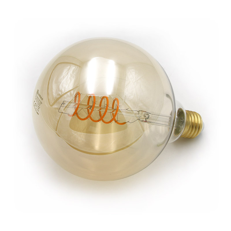 LED ΛΑΜΠΑ COG SPIRAL GLOBE Φ125 Ε27 6W  ΝΤΙΜΑΡΙΖΟΜΕΝΟ ΜΕΛΙ 1800Κ