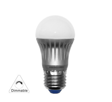 LED ΛΑΜΠΑ ΣΦΑΙΡΙΚΟ ΑΣΗΜΙ ΑΛΟΥΜΙΝΙΟ Ε27 5W ΝΤΙΜΑΡΙΖΟΜΕΝΟ ΨΥΧΡΟ
