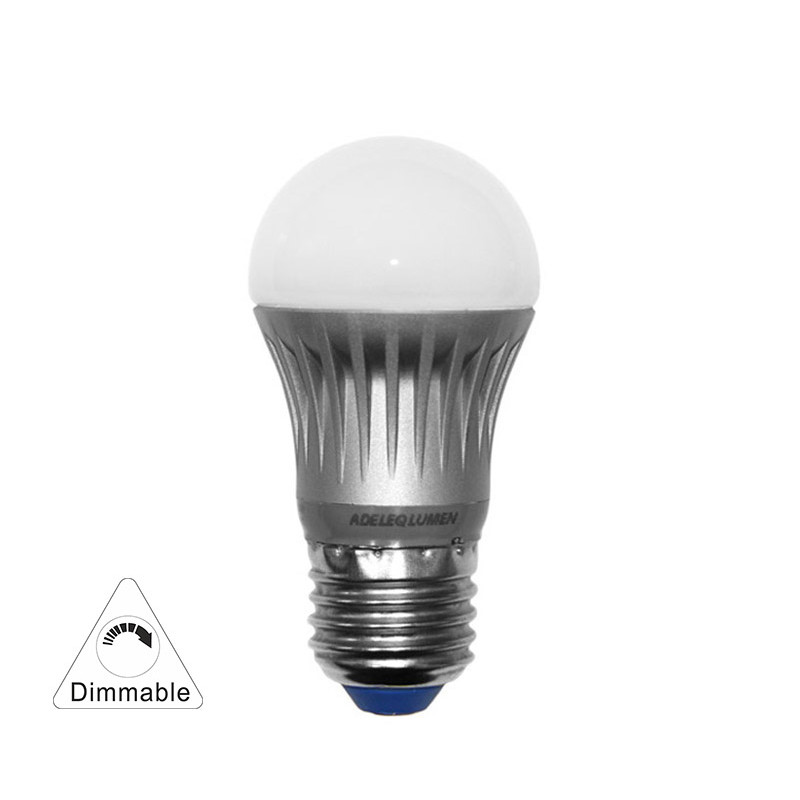 LED ΛΑΜΠΑ ΣΦΑΙΡΙΚΟ ΑΣΗΜΙ ΑΛΟΥΜΙΝΙΟ Ε27 5W ΝΤΙΜΑΡΙΖΟΜΕΝΟ ΨΥΧΡΟ