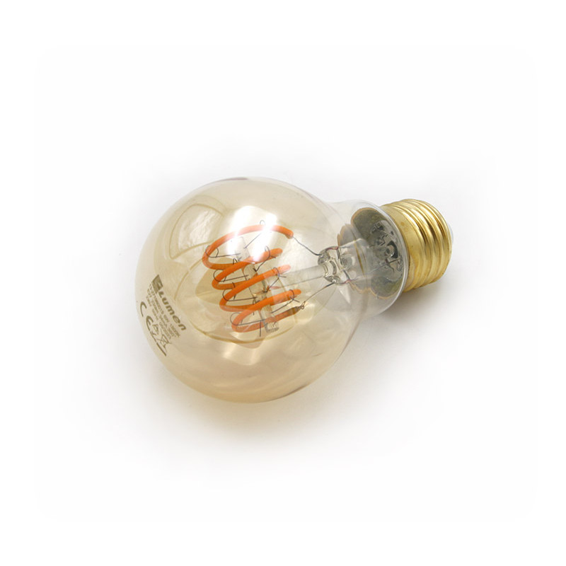 LED ΛΑΜΠΑ COG SPIRAL ΑΧΛΑΔΙ Ε27 6W ΝΤΙΜΑΡΙΖΟΜΕΝΟ ΜΕΛΙ 1800Κ