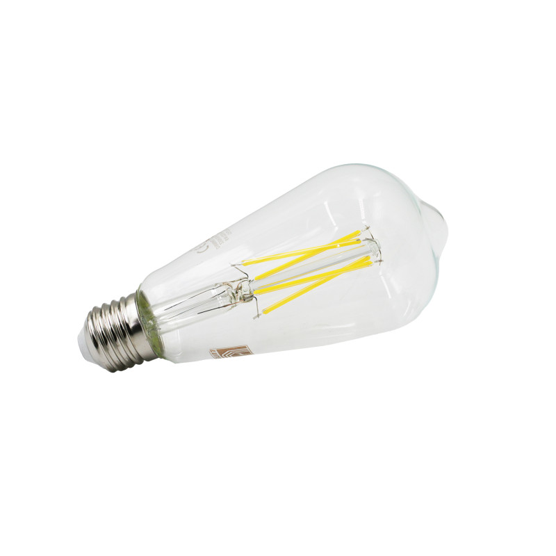 LED ΛΑΜΠΑ COG ΑΒΟΚΑΝΤΟ ΔΙΑΦΑΝΟ ST64 Ε27 10W  ΝΤΙΜΑΡΙΖΟΜΕΝΟ ΘΕΡΜΟ