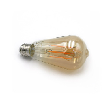 LED ΛΑΜΠΑ COG ΑΒΟΚΑΝΤΟ ST64 Ε27 6W ΜΕΛΙ 2200K
