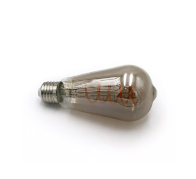 LED ΛΑΜΠΑ COG SPIRAL ΑΒΟΚΑΝΤΟ SMOKY Ε27 ST64 6W ΝΤΙΜΑΡΙΖΟΜ.ΘΕΡΜΟ