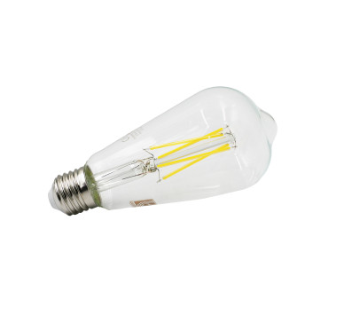 LED ΛΑΜΠΑ COG ΑΒΟΚΑΝΤΟ ΔΙΑΦΑΝΟ ST64 Ε27 6W ΝΤΙΜΑΡΙΖΟΜΕΝΟ ΘΕΡΜΟ