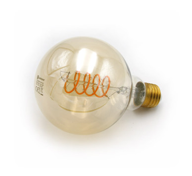 LED ΛΑΜΠΑ COG SPIRAL GLOBE Φ95 Ε27 6W ΝΤΙΜΑΡΙΖΟΜΕΝΟ ΜΕΛΙ 1800Κ