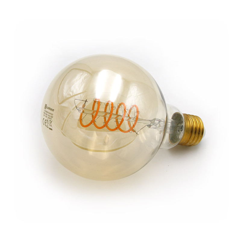 LED ΛΑΜΠΑ COG SPIRAL GLOBE Φ95 Ε27 6W ΝΤΙΜΑΡΙΖΟΜΕΝΟ ΜΕΛΙ 1800Κ