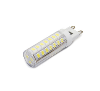 LED ΛΑΜΠΑ SMD ΚΕΡΑΜΙΚΟ G9 5W 230VAC ΔΙΑΦΑΝΗ ΨΥΧΡΟ 6200Κ