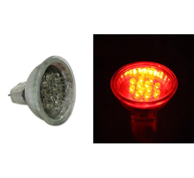 LED ΛΑΜΠΑ PAR11 ΜΕ 15LED 0.8W 12VDC 30° ΚΟΚΚΙΝΟ
