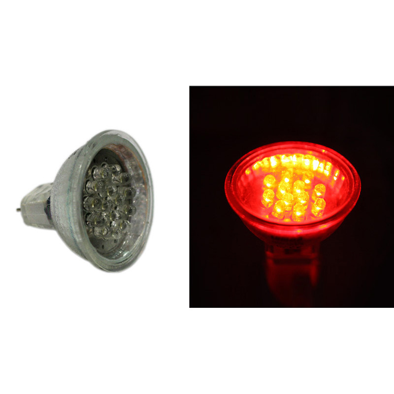 LED ΛΑΜΠΑ PAR11 ΜΕ 15LED 0.8W 12VDC 30° ΚΟΚΚΙΝΟ
