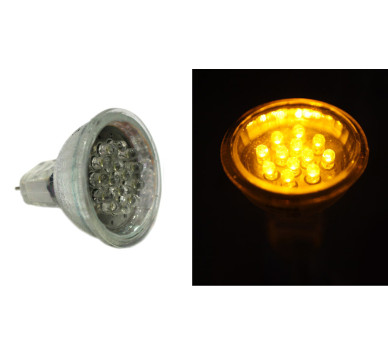 LED ΛΑΜΠΑ PAR11 ΜΕ 15LED 0.8W 12VDC 30° ΚΙΤΡΙΝΟ-ΠΟΡΤΟΚΑΛΙ