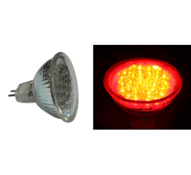 LED ΛΑΜΠΑ PAR16 ME 24LED 1.4W 12VDC 30° ΚΟΚΚΙΝΟ