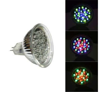 LED ΛΑΜΠΑ PAR16 30LED 2.0W 42V 30° RGB ΧΡΩΜΑΤΑ