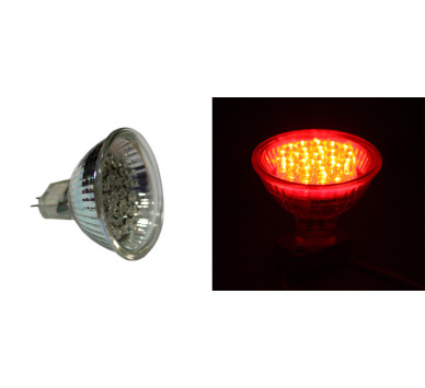 LED ΛΑΜΠΑ PAR16 24LED 1.8W 230V ΚΟΚΚΙΝΟ