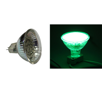 LED ΛΑΜΠΑ PAR16 24LED 1.8W 230V ΠΡΑΣΙΝΟ