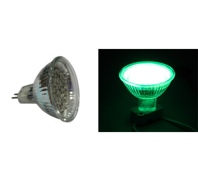 LED ΛΑΜΠΑ PAR16 30LED 2W 230V ΠΡΑΣΙΝΟ