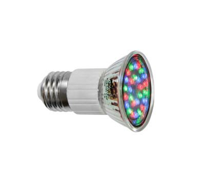 LED ΛΑΜΠΑ E27 27LED 0.8W 230V RGB