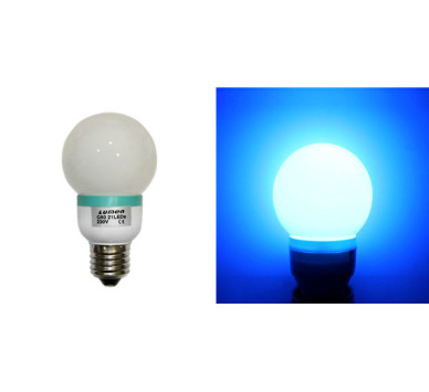 LED ΛΑΜΠΑ ΣΦΑΙΡΙΚΟ 21LED 1.2W E27 230V ΜΠΛΕ