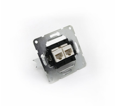 ΜΗΧΑΝΙΣΜΟΣ ΠΡΙΖΑΣ DATA ΔΙΠΛΗ RJ45+RJ45 Cat.6