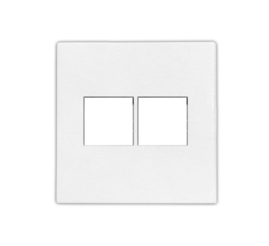 ΠΛΑΚΙΔΙΟ ΠΡΙΖΑΣ DATA ΔΙΠΛΗ RJ45+RJ45 Cat.6 ΛΕΥΚΟ