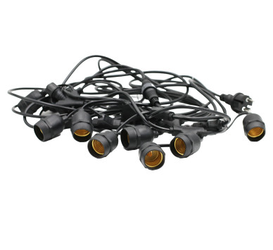 ΓΙΡΛΑΝΤΑ ΕΠΕΚΤΕΙΝΟΜΕΝΗ 10 ΝΤΟΥΙ Ε27 10μ 2x0,75mm² IP44 ΜΑΥΡΗ