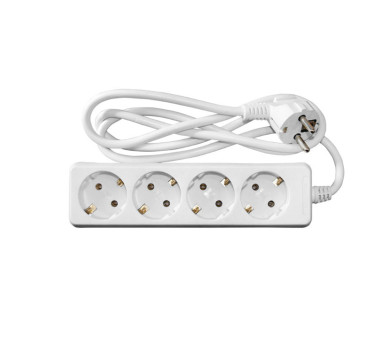 ΠΟΛΥΠΡΙΖΟ ΜΕ ΚΑΛΩΔΙΟ 3x1mm² 1.5μ 4 ΣΟΥΚΟ ΛΕΥΚΟ