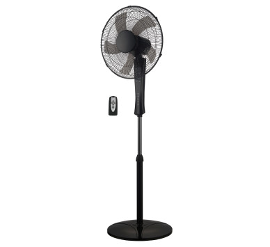 ΑΝΕΜΙΣΤΗΡΑΣ ΟΡΘΟΣΤΑΤΗΣ Φ40cm 45W 5 ΠΤΕΡ.+ΤΗΛΕΧΕΙΡΙΣΤΗΡΙΟ ΜΑΥΡΟΣ