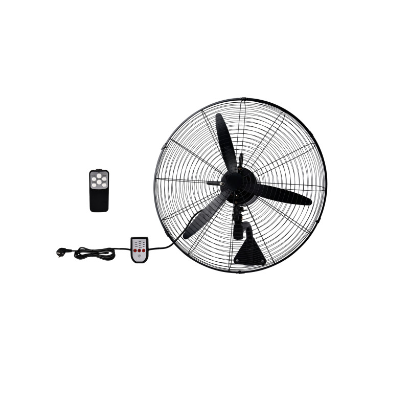 ΑΝΕΜΙΣΤΗΡΑΣ ΕΠΙΤΟΙΧΟΣ ΜΑΥΡΟΣ ΜΕ CONTROL 130W Φ66cm ΜΕ ΤΗΛΕΧ/ΡΙΟ