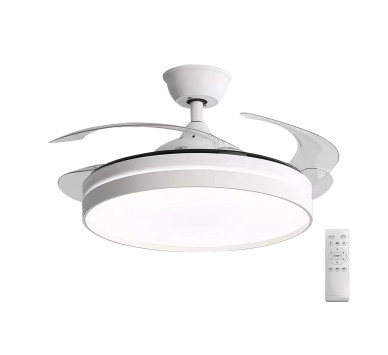 ΑΝΕΜΙΣΤΗΡΑΣ ΟΡΟΦΗΣ Φ106cm DC32W LED 36W CCT PC ΜΕ ΤΗΛ/ΡΙΟ ΑΣΠΡΟΣ