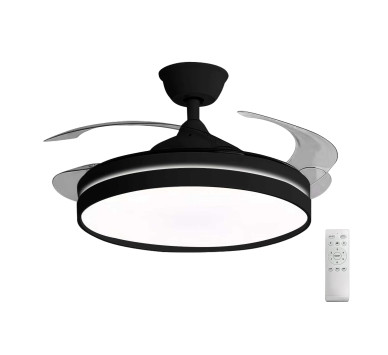 ΑΝΕΜΙΣΤΗΡΑΣ ΟΡΟΦΗΣ Φ106cm DC32W LED 36W CCT PC ΜΕ ΤΗΛ/ΡΙΟ ΜΑΥΡΟΣ