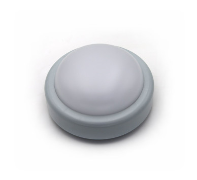 LED ΠΛΑΦΟΝΙΕΡΑ PC ΣΤΡΟΓΓΥΛΗ Φ197mm 18W 4000K IP44 ΓΚΡΙ