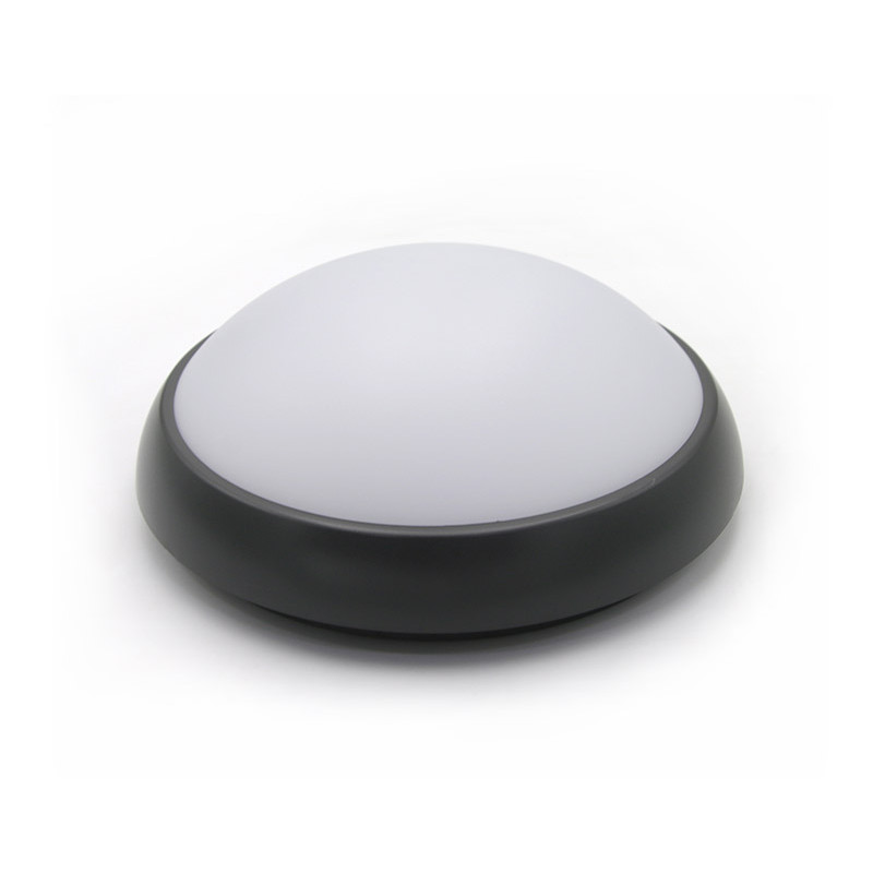 LED ΠΛΑΦΟΝΙΕΡΑ PC ΣΤΡΟΓΓΥΛΗ Φ213mm 9W 4000K IP65 ΓΡΑΦΙΤΗΣ