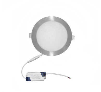 LED ΦΩΤΙΣΤ.ΨΕΥΔΟΡΟΦΗΣ ΑΛΟΥΜΙΝΙΟΥ ΣΤΡΟΓΓΥΛΟ 12W 6300K 120° ΣΑΤΙΝΕ