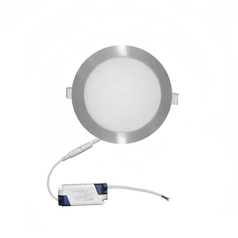 LED ΦΩΤΙΣΤ.ΨΕΥΔΟΡΟΦΗΣ ΑΛΟΥΜΙΝΙΟΥ ΣΤΡΟΓΓΥΛΟ 12W 6300K 120° ΣΑΤΙΝΕ