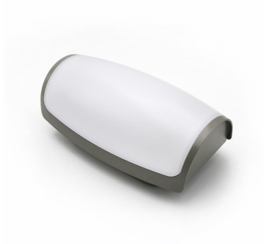 LED ΑΠΛΙΚΑ PC ΟΡΘΟΓΩΝΙΑ ΟΒΑΛ 12W 4000K IP65 ΓΚΡΙ
