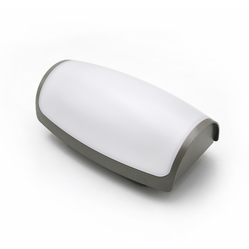 LED ΑΠΛΙΚΑ PC ΟΡΘΟΓΩΝΙΑ ΟΒΑΛ 12W 4000K IP65 ΓΚΡΙ