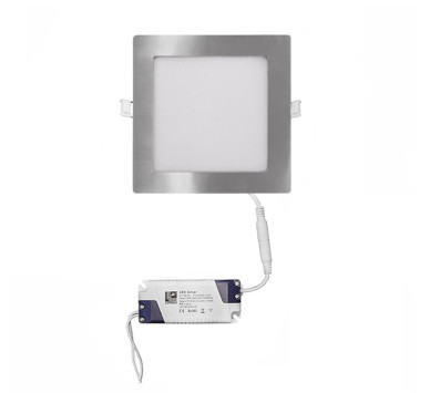 LED ΦΩΤΙΣΤ.ΨΕΥΔΟΡΟΦΗΣ ΑΛΟΥΜΙΝΙΟΥ ΤΕΤΡΑΓΩΝΟ 12W 4000K 120° ΣΑΤΙΝΕ