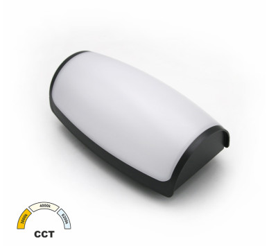 LED ΑΠΛΙΚΑ PC ΟΡΘΟΓΩΝΙΑ ΟΒΑΛ 12W CCT IP65 ΓΡΑΦΙΤΗΣ