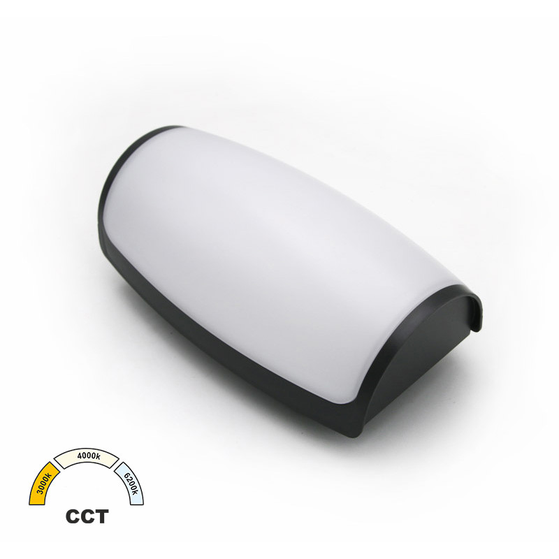 LED ΑΠΛΙΚΑ PC ΟΡΘΟΓΩΝΙΑ ΟΒΑΛ 12W CCT IP65 ΓΡΑΦΙΤΗΣ