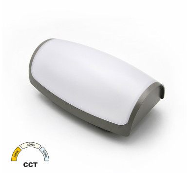 LED ΑΠΛΙΚΑ PC ΟΡΘΟΓΩΝΙΑ ΟΒΑΛ 12W CCT IP65 ΓΚΡΙ
