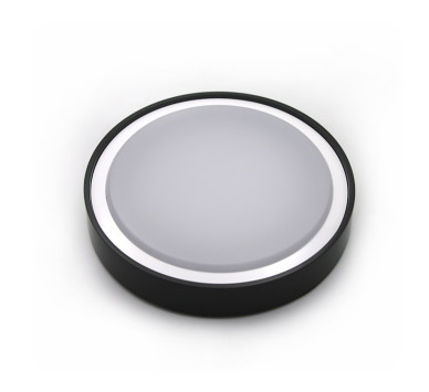 LED ΠΛΑΦΟΝΙΕΡΑ PC ΣΤΡΟΓΓΥΛΗ Φ260mm 15W 4000K IP65 ΓΡΑΦΙΤΗΣ