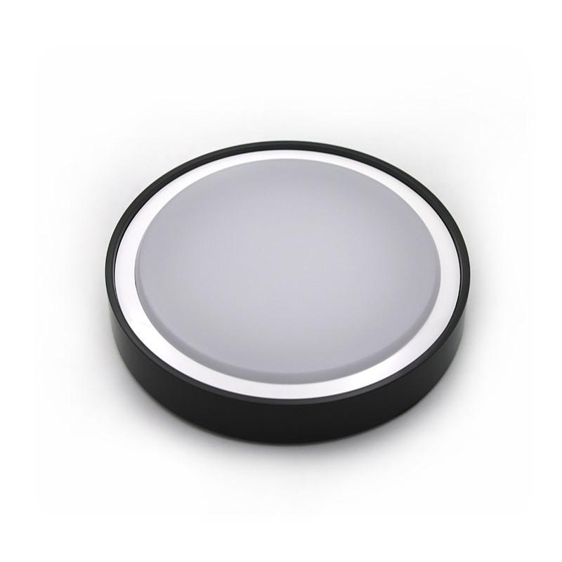 LED ΠΛΑΦΟΝΙΕΡΑ PC ΣΤΡΟΓΓΥΛΗ Φ260mm 15W 4000K IP65 ΓΡΑΦΙΤΗΣ