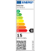 LED ΠΛΑΦΟΝΙΕΡΑ PC ΣΤΡΟΓΓΥΛΗ Φ260mm 15W 4000K IP65 ΓΡΑΦΙΤΗΣ