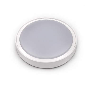 LED ΠΛΑΦΟΝΙΕΡΑ PC ΣΤΡΟΓΓΥΛΗ Φ300mm 18W 4000K IP65 ΛΕΥΚΗ