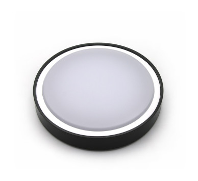 LED ΠΛΑΦΟΝΙΕΡΑ PC ΣΤΡΟΓΓΥΛΗ Φ300mm 18W 4000K IP65 ΓΡΑΦΙΤΗΣ
