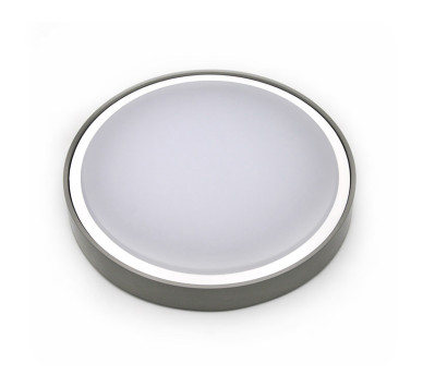 LED ΠΛΑΦΟΝΙΕΡΑ PC ΣΤΡΟΓΓΥΛΗ Φ300mm 18W 4000K IP65 ΓΚΡΙ