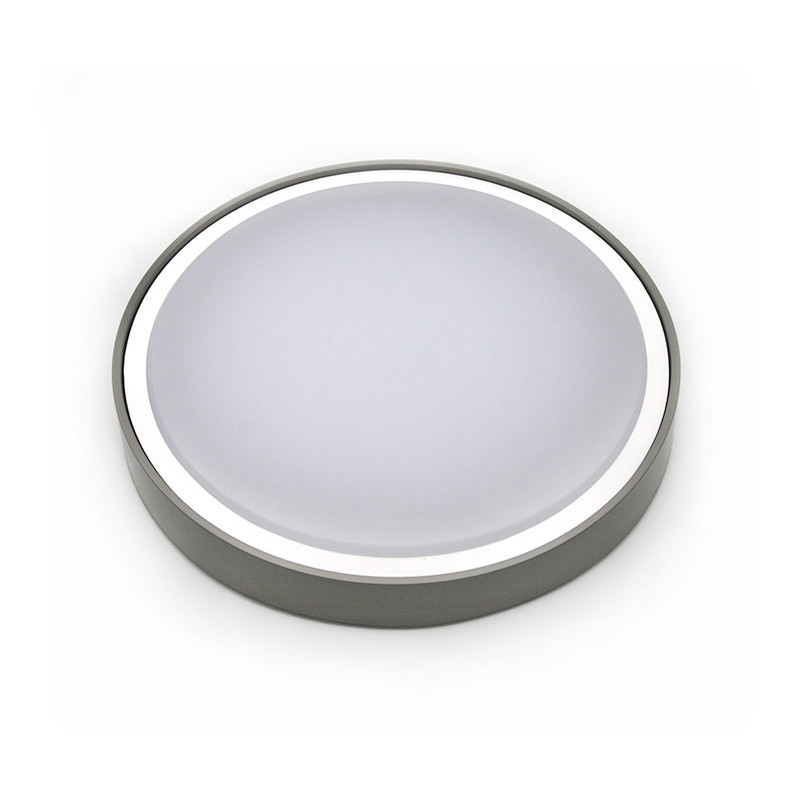 LED ΠΛΑΦΟΝΙΕΡΑ PC ΣΤΡΟΓΓΥΛΗ Φ300mm 18W 4000K IP65 ΓΚΡΙ